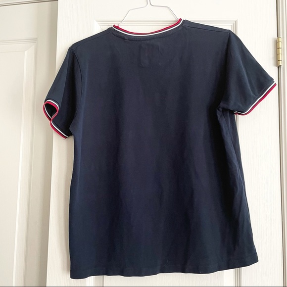 Denim & Flower Men’s Short Sleeve Tee Navy Stripe - Picture 3 of 7